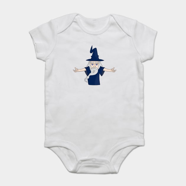 Sorcerer with the beard and white hair Baby Bodysuit by DiegoCarvalho